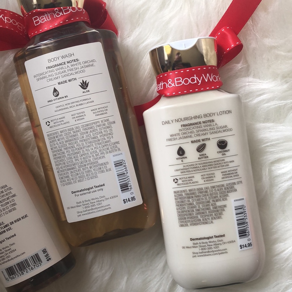 NWT • F R E E • Bath & Body Works 3 FULL SIZE Gold & Cream Body Wash Collection - Picture 6 of 8